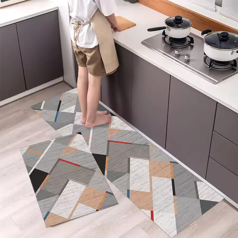 2 Pcs/Set Kitchen Floor Mat, Anti-Slip Super Absorbent Quick Dry Floor Mat 2 Pcs/Set Kitchen Floor Mat, Anti-Slip Super Absorbent Quick Dry Floor Mat