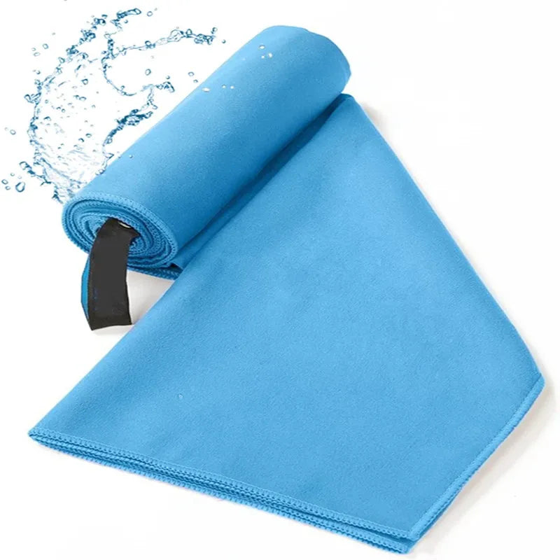 2 Pcs/Set Quick Dry Microfiber Towel in blue color