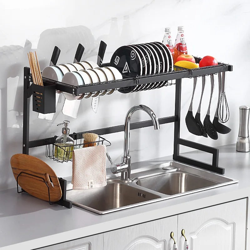Over the Sink Dish Drying Rack, Stainless Steel Kitchen Rack