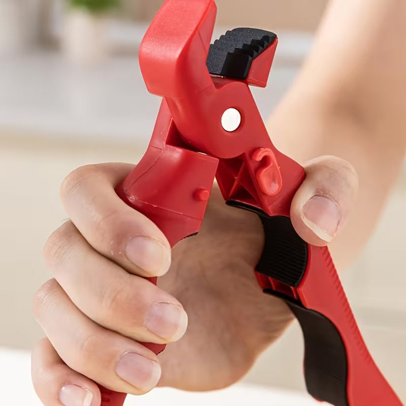 Someone is holding 3-In-1 Heat-Resistant Kitchen Tongs.