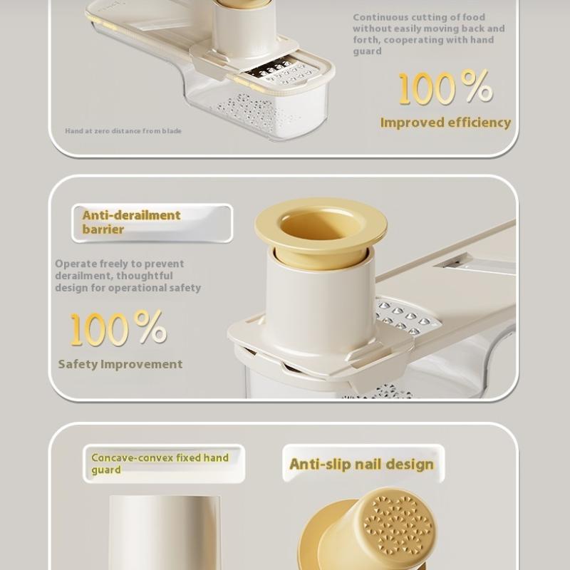 Parts Details of 3-in-1 Triple Mini Slicer.