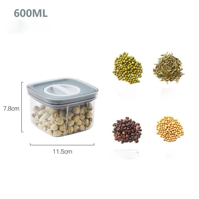 Airtight Cereal Storage Containers - Moisture-Proof Sealed Cans with Rotation Lock Airtight Cereal Storage Containers - Moisture-Proof Sealed Cans with Rotation Lock