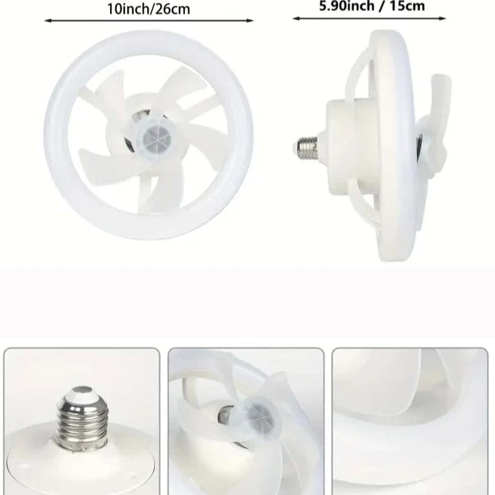 360° Rotation LED Fan Light with its size