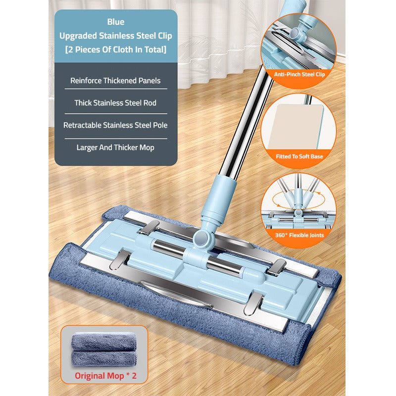 Washable Mop Heads Heavy Duty Commercial Mop Heads - 6-Pack Blue Cotton Loop End Refills Mop Heads Replacements
