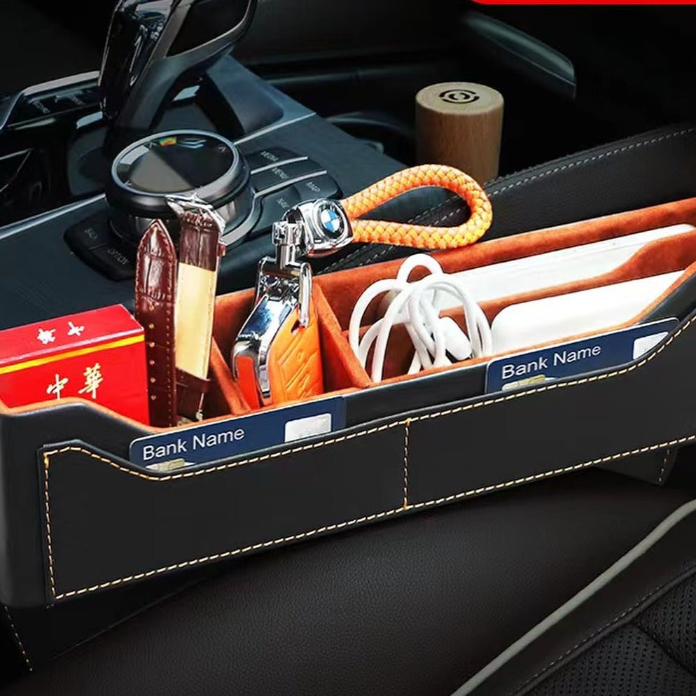 Car Seat Seam Storage Box - Car Organizer for Phone, Cards, Keys