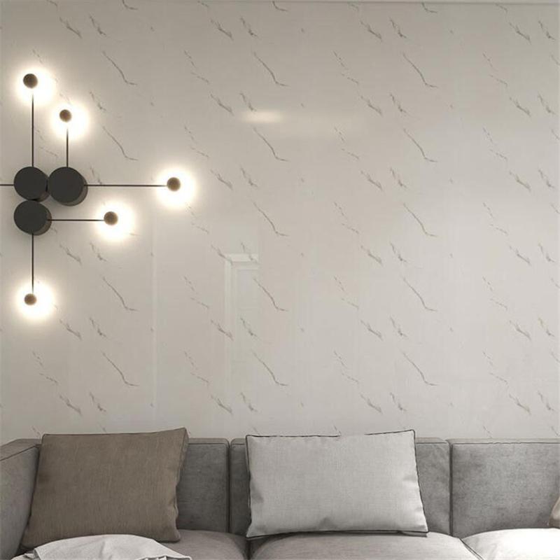 3D Imitation Marble Pattern Wall Sticker is Sticked On Wall