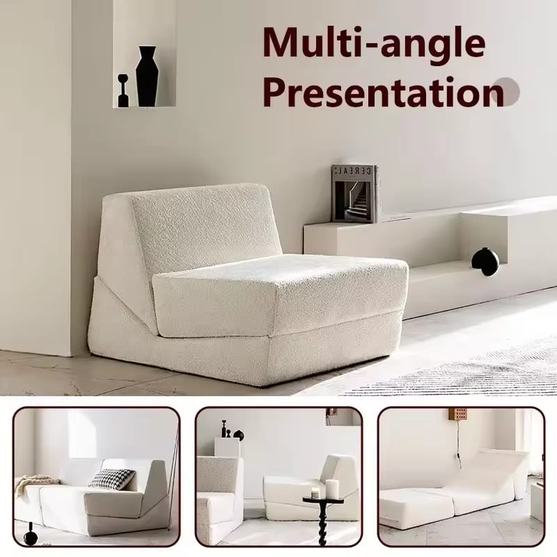 Multi-angle Presentation Of 3 -in- 1 Sofa Bed.