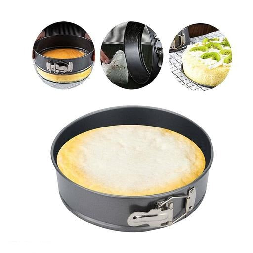 A Mould Of 3 Pcs Round Cake Mould Set with Baked Cake.