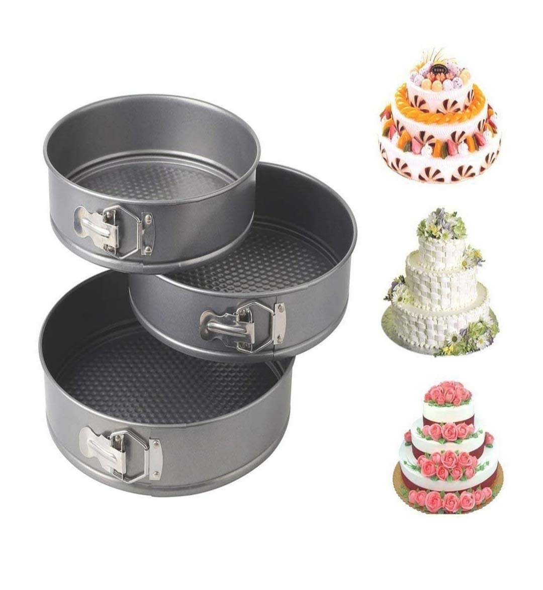 3 Pcs Round Cake Mould Set.