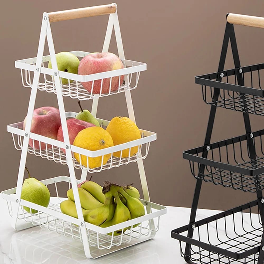 A Fruit Display Stand With Fruits.