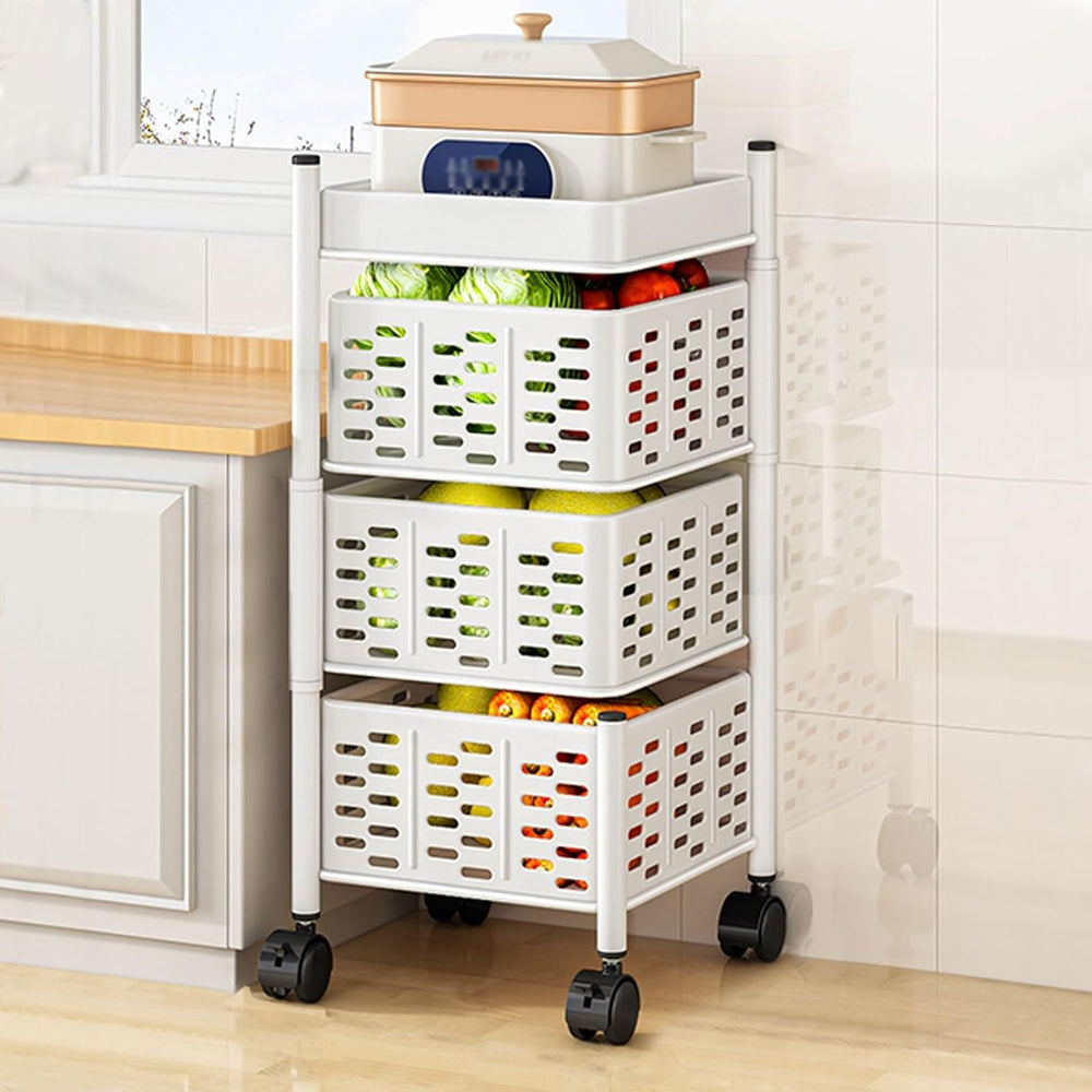 3 Tier Rotating Storage Kitchen Rack Shelf, Fruit Vegetable Organizer