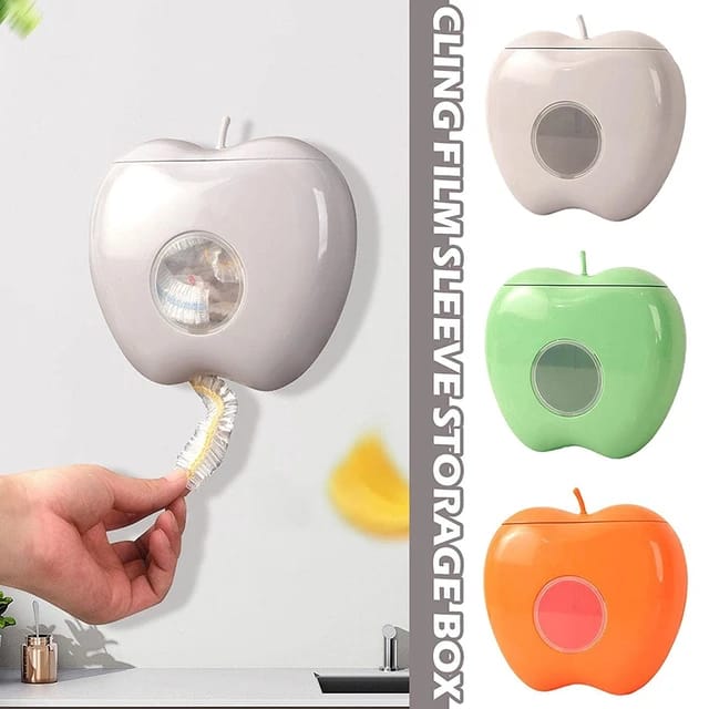 Wall Mounted Plastic Wrap Storage Box, Cling Film Storage Dispenser, Grocery Bag Organizer For Kitchen Wall Mounted Plastic Wrap Storage Box, Cling Film Storage Dispenser, Grocery Bag Organizer For Kitchen