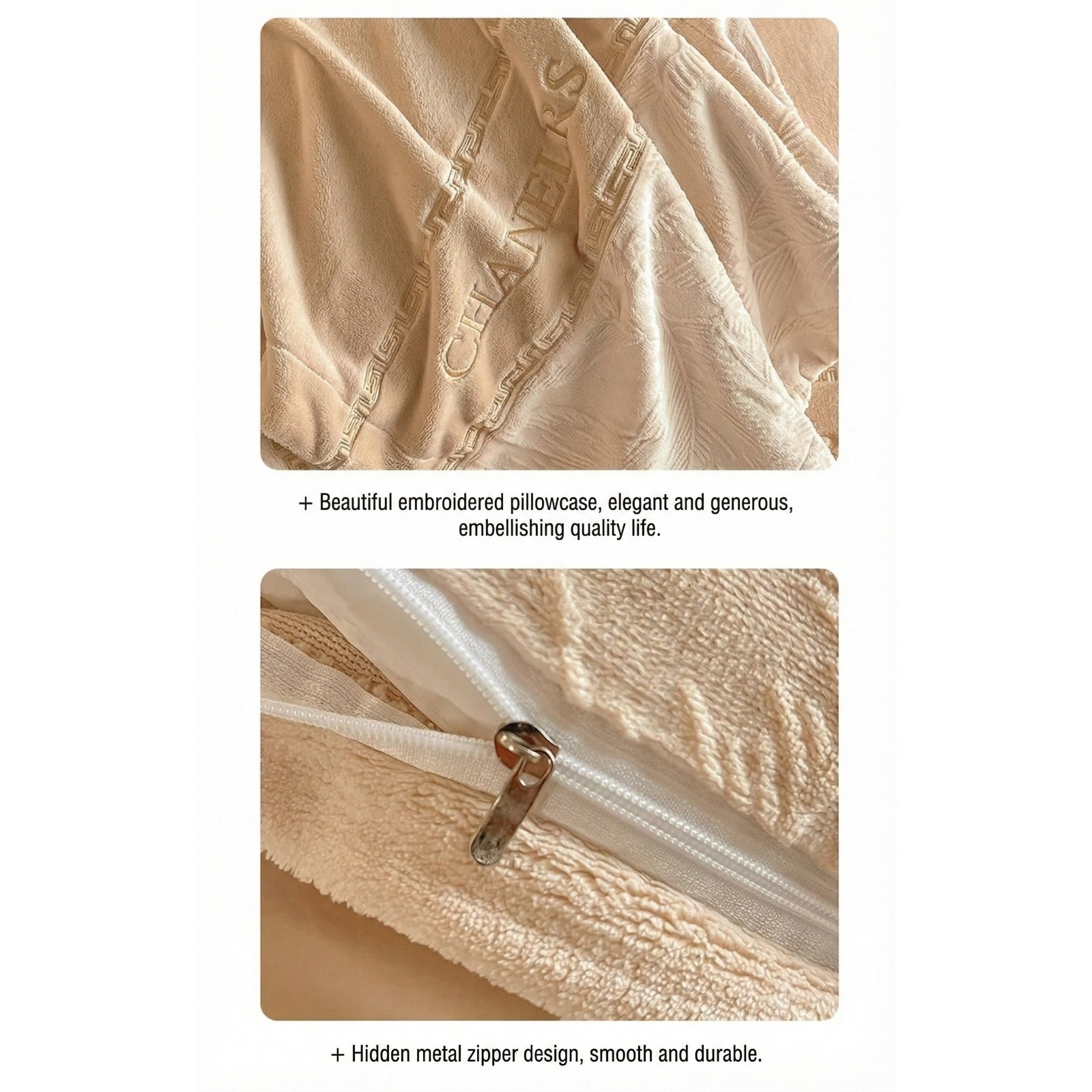 Design Details Of 4-Piece Ultra Soft Luxury Bedding Set.