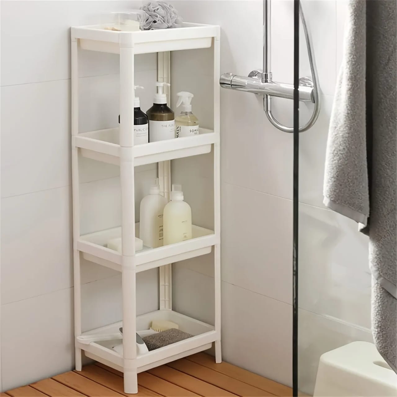 4- Tier Trolley Cart With Shower Items.