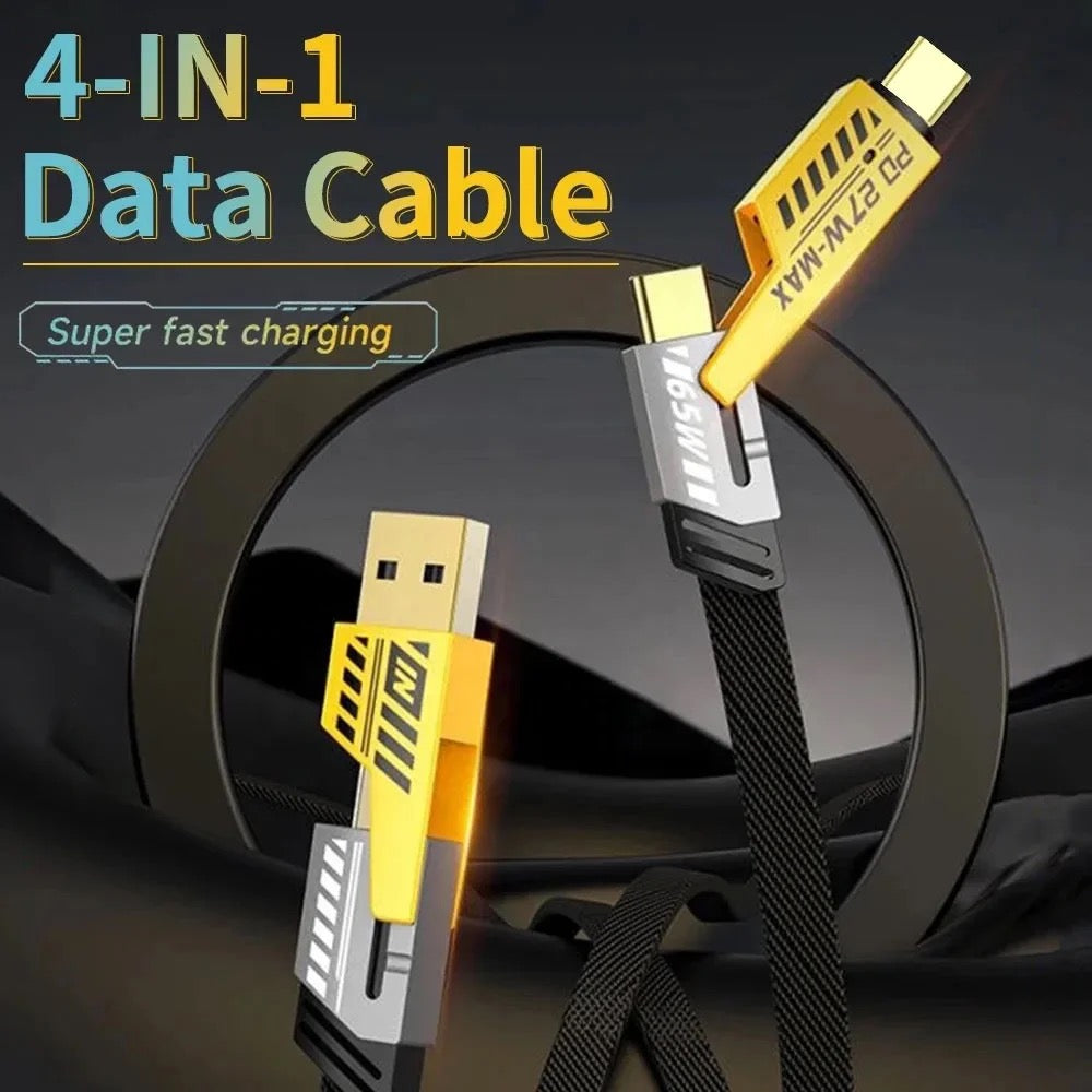 Convertible Fast Charging Cable, 4-in-1 Multipurpose USB Data Cable, USB C to Lightning Cable Convertible Fast Charging Cable, 4-in-1 Multipurpose USB Data Cable, USB C to Lightning Cable