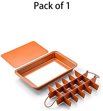18 Pre-cut Brownies Baking Pan, Non-stick Brownie Pan with Dividers