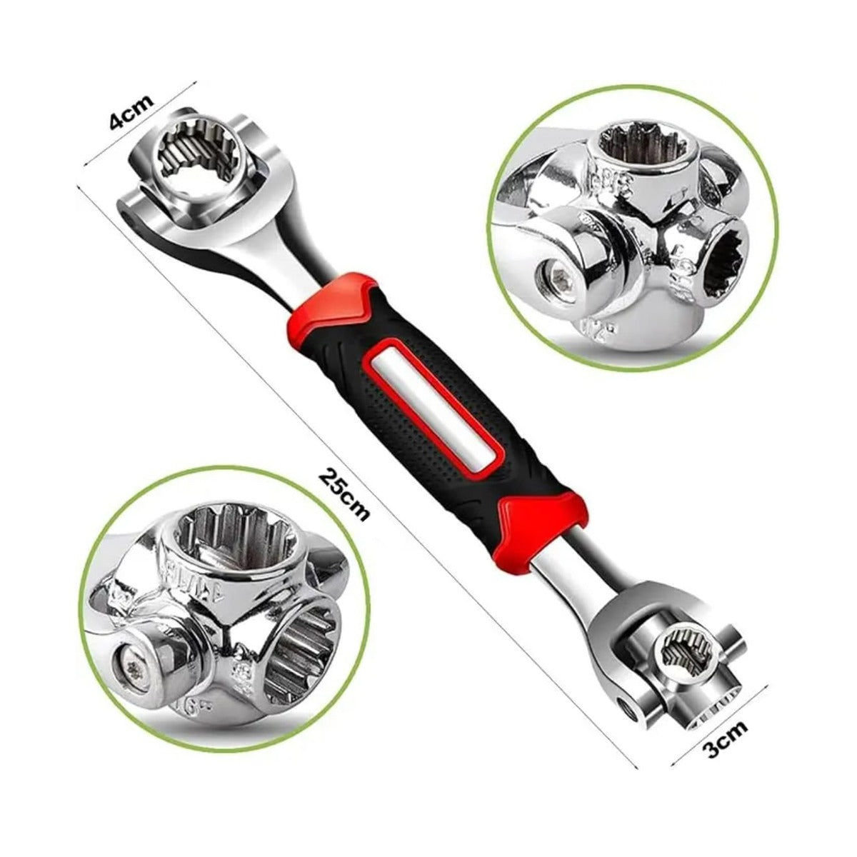 Size Of 48-in-1 Multi-Socket Wrench.