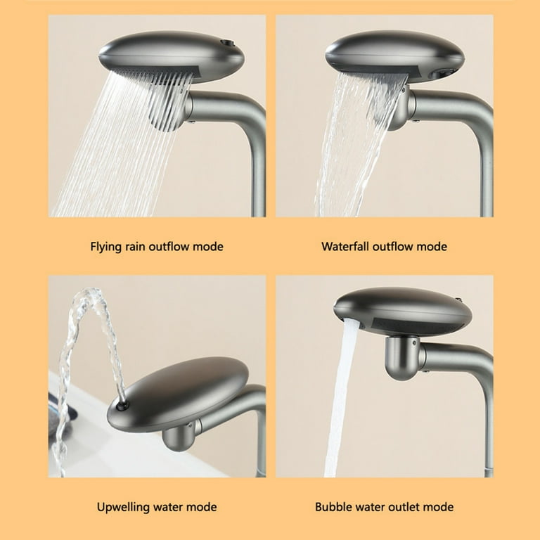 4 Modes Of 360° Rotating Faucet.