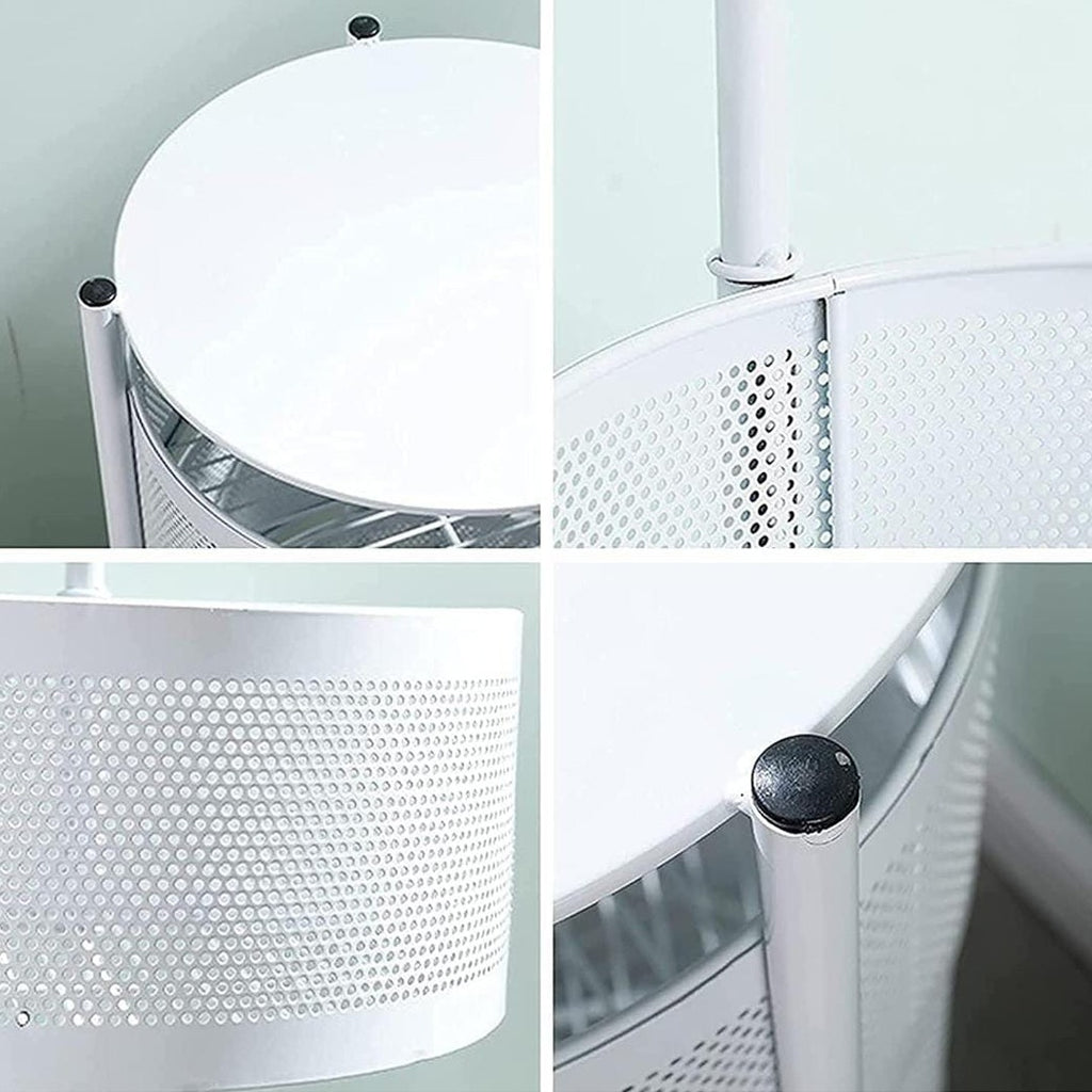 Multi- Layer Kitchen Storage Rotatable Rack, Round Basket Shelf Rack, Kitchen Fruit Vegetable Storage Organizer Cart with Wheels Multi- Layer Kitchen Storage Rotatable Rack, Round Basket Shelf Rack, Kitchen Fruit Vegetable Storage Organizer Cart with Wheels