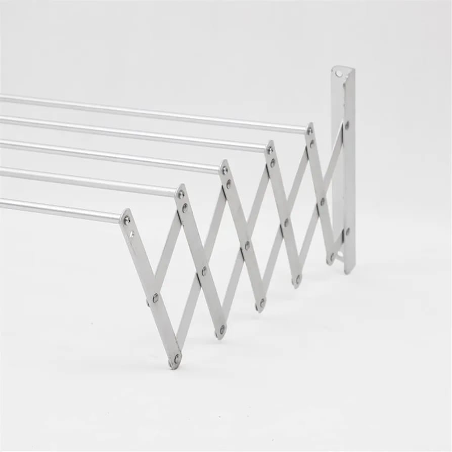 5-Bar Wall Mounted Extendable Clothes Hanger - Foldable Laundry Drying Rack 5-Bar Wall Mounted Extendable Clothes Hanger - Foldable Laundry Drying Rack