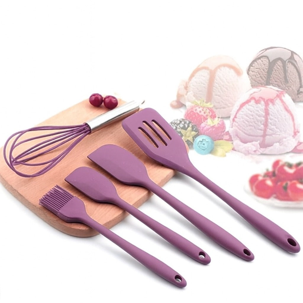 5-Piece Silicone Baking Utensil Set.