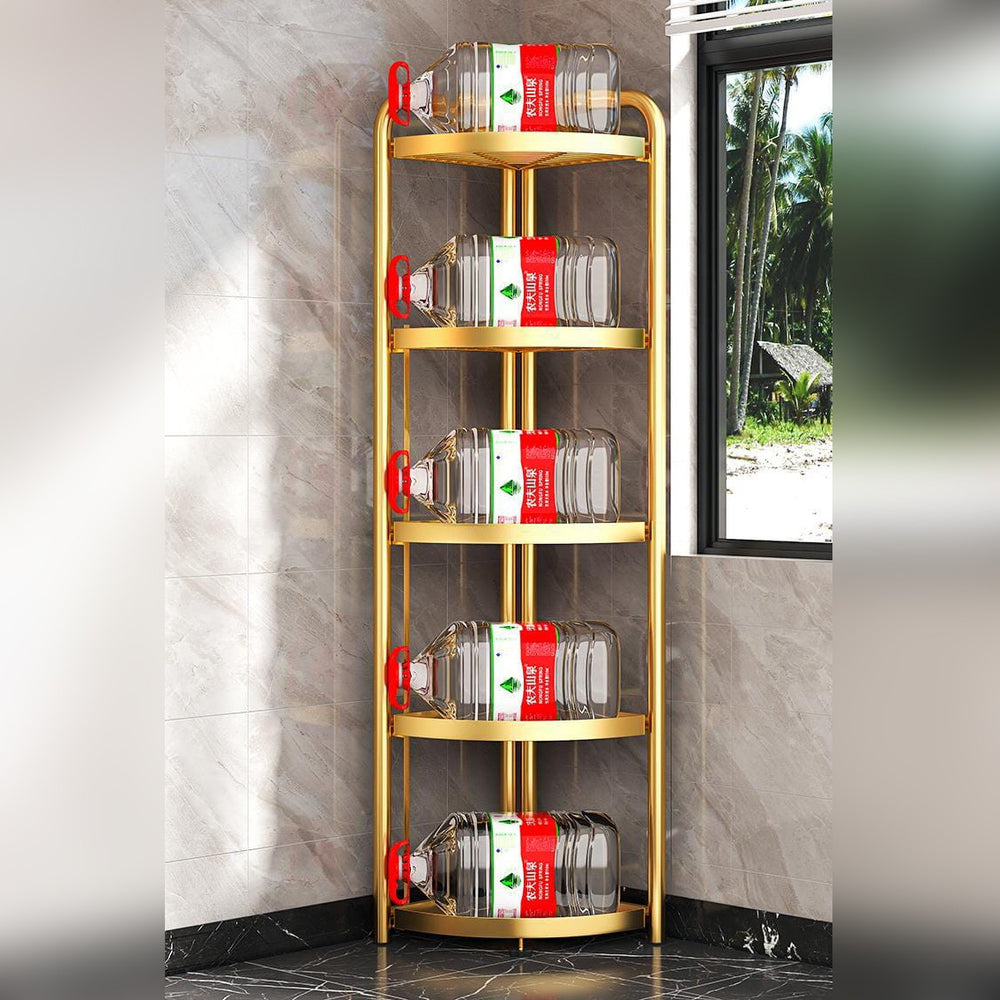 5-Tier Corner Storage Rack, Folding Shelf Stand For Bathroom, Kitchen,