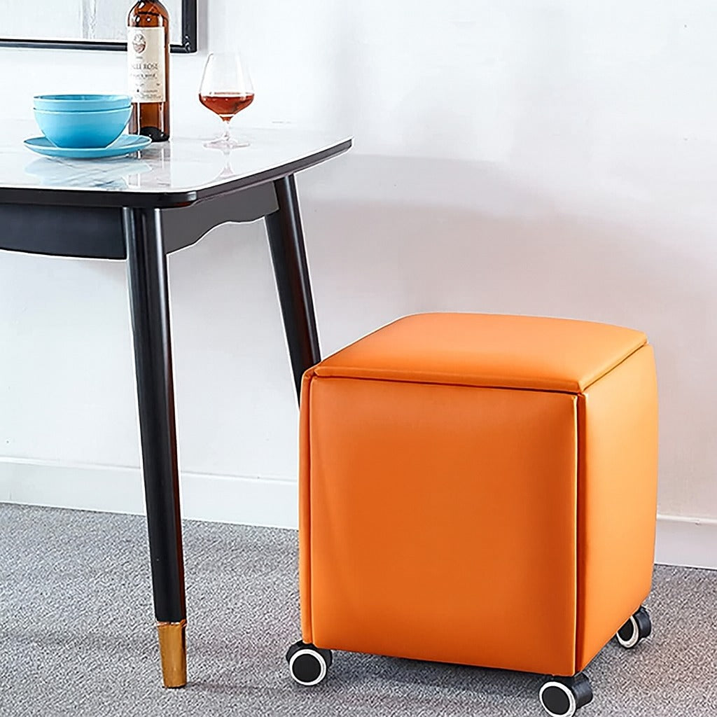 A 5-in-1 Nesting Ottoman Stool.