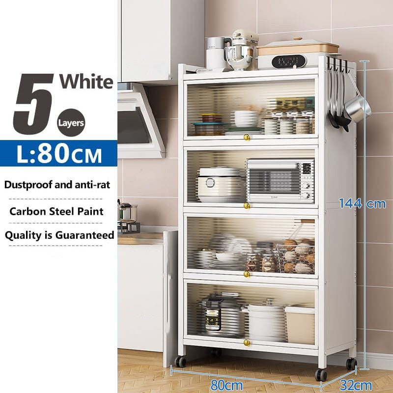  Multi-layer Kitchen Storage Cabinet with its size