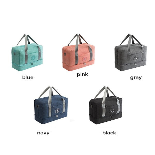 5 different colors of Gym Bag with Wet/Dry Separation