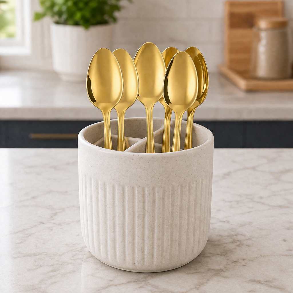 6-Piece Stainless Steel Spoon Set, Dining Tableware Dessert & Tea Spoons 6-Piece Stainless Steel Spoon Set, Dining Tableware Dessert & Tea Spoons