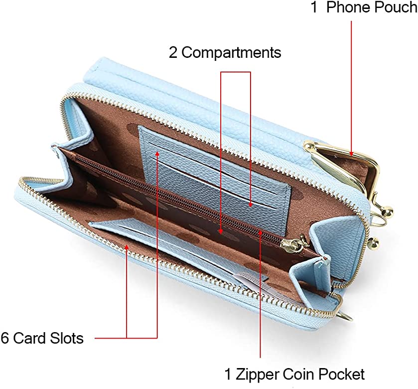 Vertical One Shoulder Mobile Phone Case Wallet Purse Bag with Adjustable Strap For Women