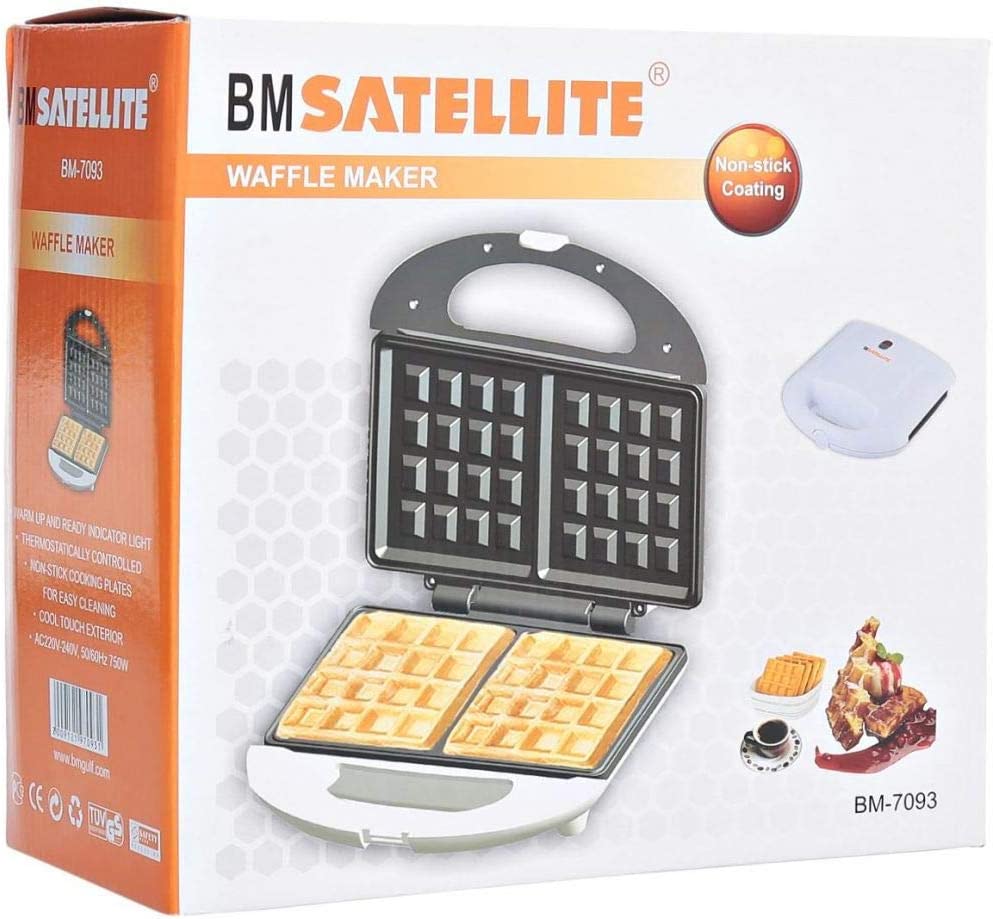 BM Satellite 750W 2 Slice Waffle Maker