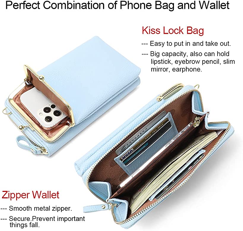 Vertical One Shoulder Mobile Phone Case Wallet Purse Bag with Adjustab