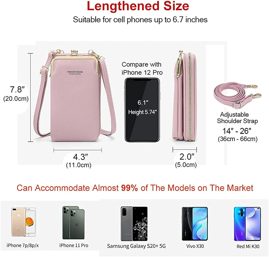 Vertical One Shoulder Mobile Phone Case Wallet Purse Bag with Adjustable Strap For Women Vertical One Shoulder Mobile Phone Case Wallet Purse Bag with Adjustable Strap For Women