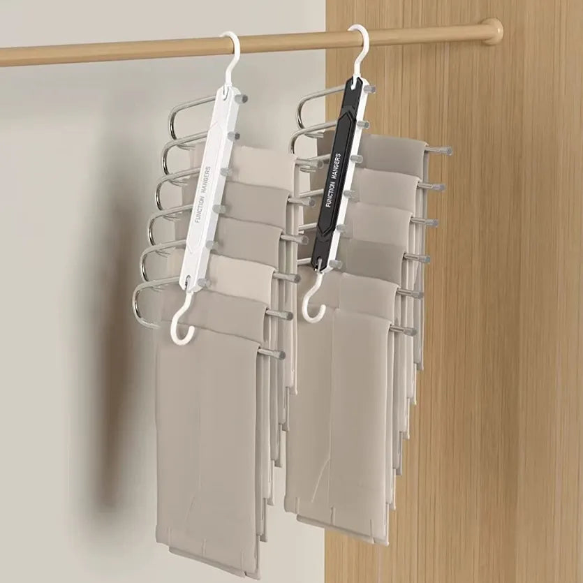  6 Bars Multi-functional Wardrobe Hanger