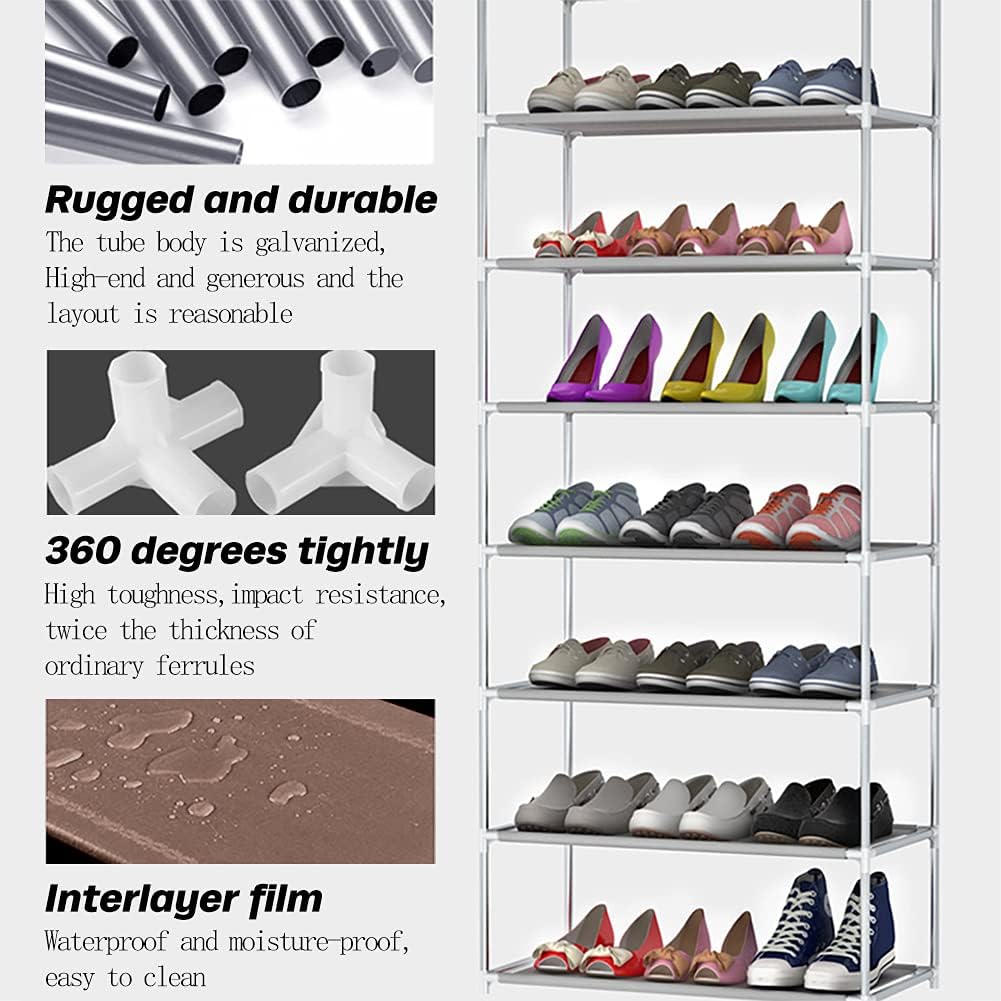9 Layer Minimalist Multi-function Shoe Rack, Shoe Storage Organizer Shelf