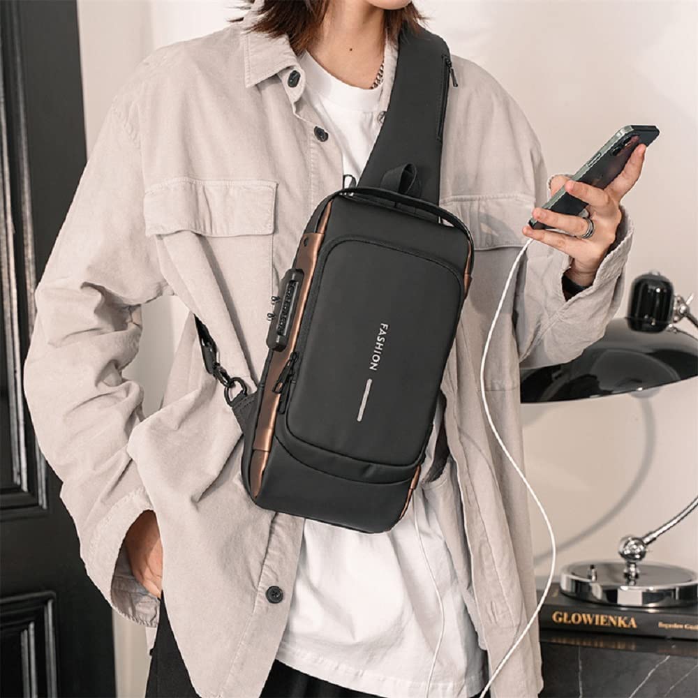 Fashion Travel Crossbody Bag Anti Theft Shoulder Sling Bag with USB Po