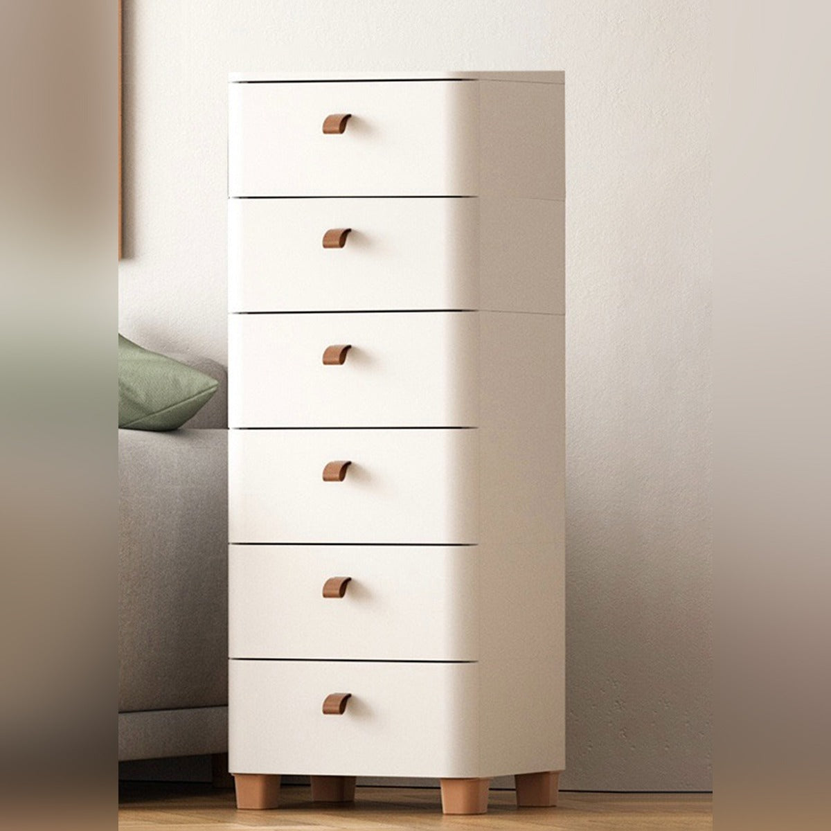 6 Layer  Simple Narrow Drawer Type Storage Stand.