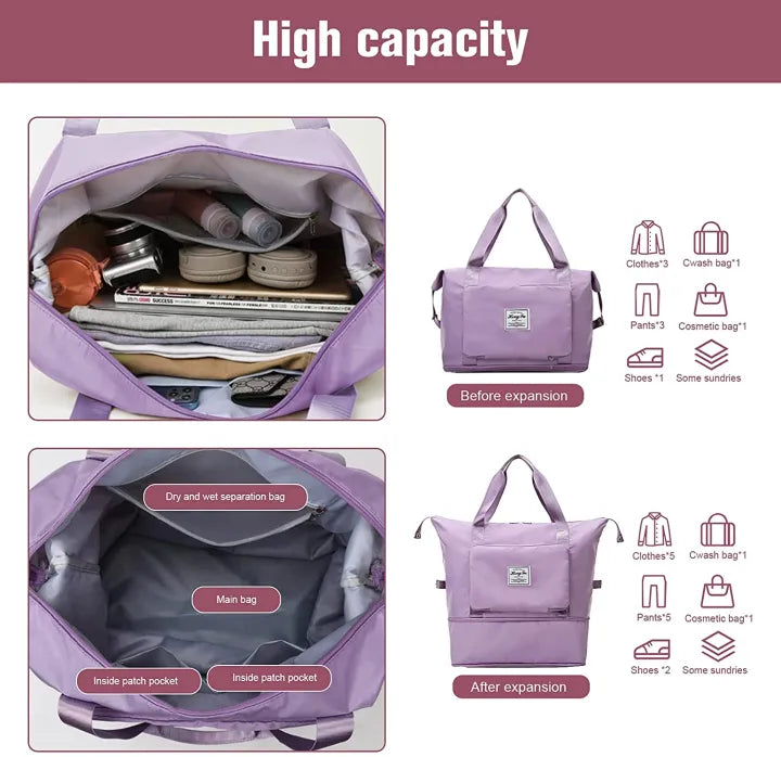 Large Capacity Foldable Travel Bag for Women Large Capacity Foldable Travel Bag for Women