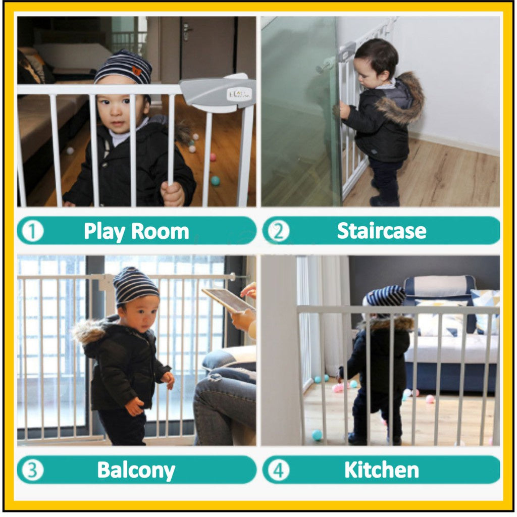 Collage image displaying the suitable place to install Children Safety Gate