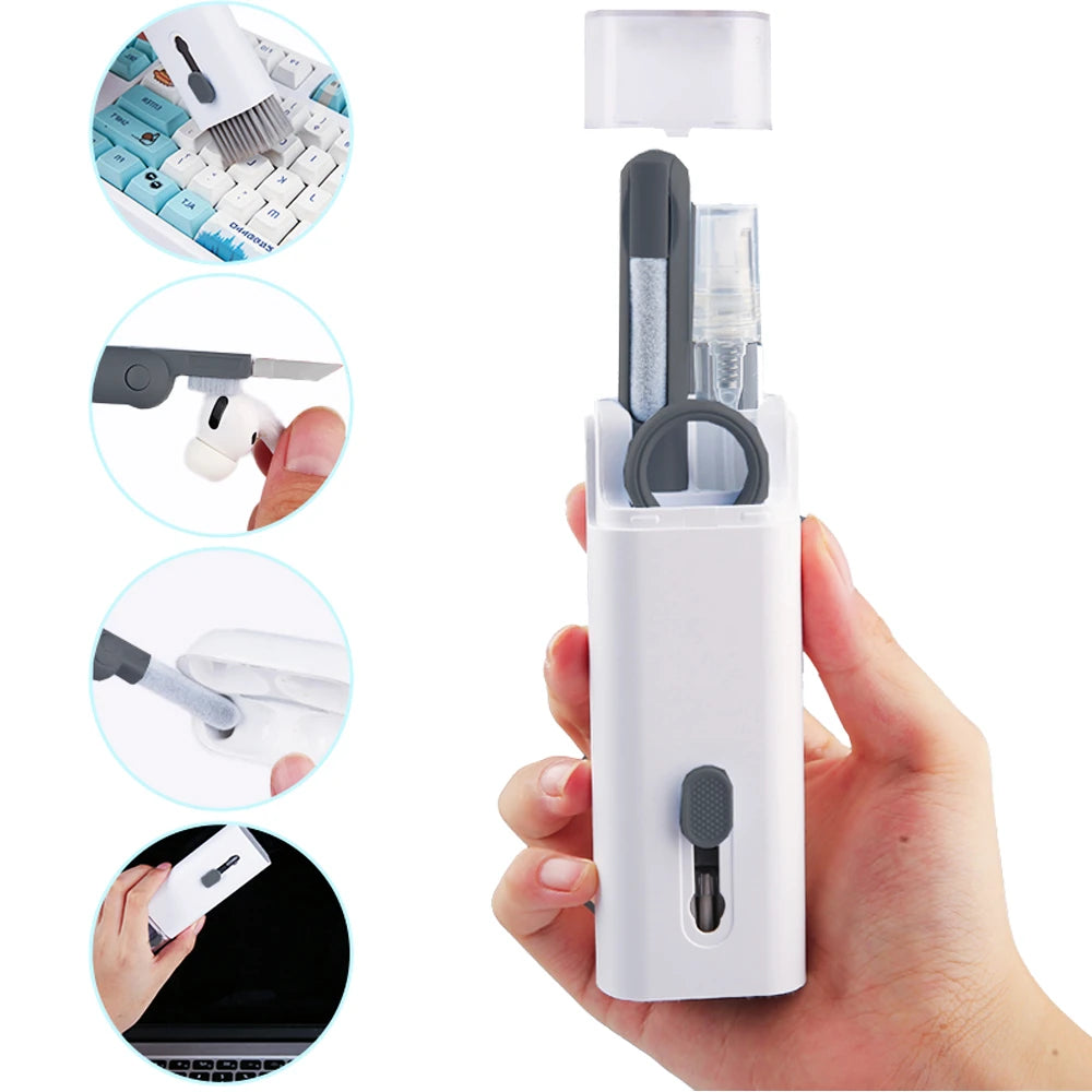7-in-1 Gadgets Cleaner Kit, Earphone Cleaning Pen For Headset iPad Phone, Keyboard Keycap Puller Kit