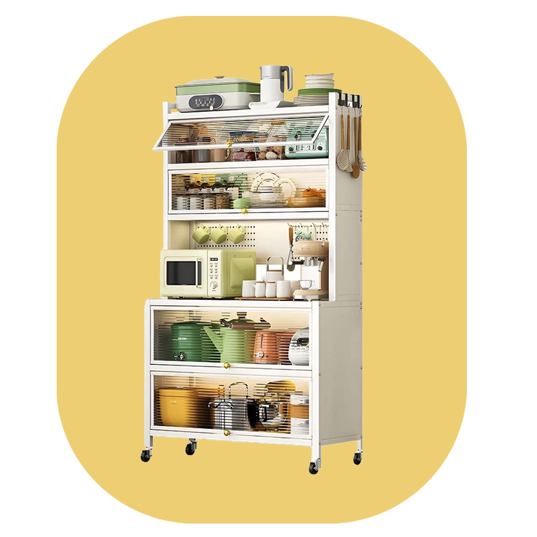 Large Capacity Pantry Storage Rack Cabinet