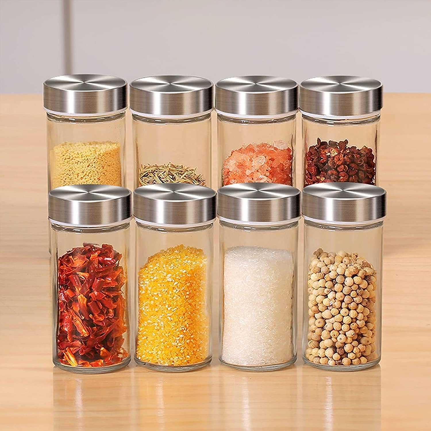 8/12 Spice Jars Carousel Stainless Steel Rotating Spice Rack
