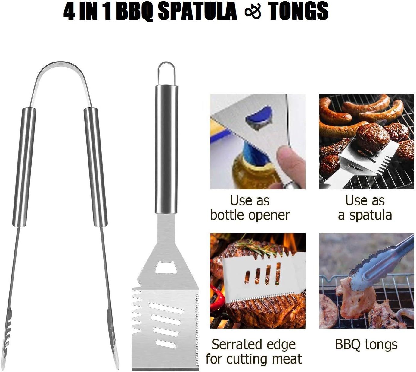 18 Pcs BBQ Griddle Tools Set, Flat Top Barbeque Grill Cooking Kit