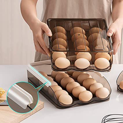 Egg Shell Rack Multi Layer Auto Scrolling Stackable Egg Rack