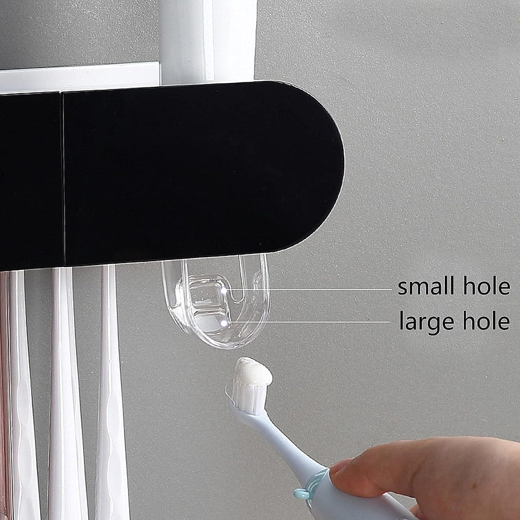 ECOCO Wall Mount Magnetic Adsorption Toothpaste Squeezer Toothbrush Holder with Cup ECOCO Wall Mount Magnetic Adsorption Toothpaste Squeezer Toothbrush Holder with Cup
