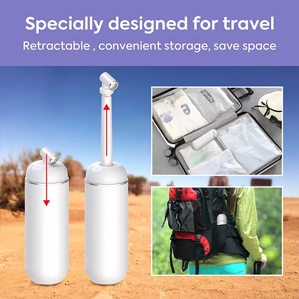 Portable Travel Bidet Bottle placed in the bage