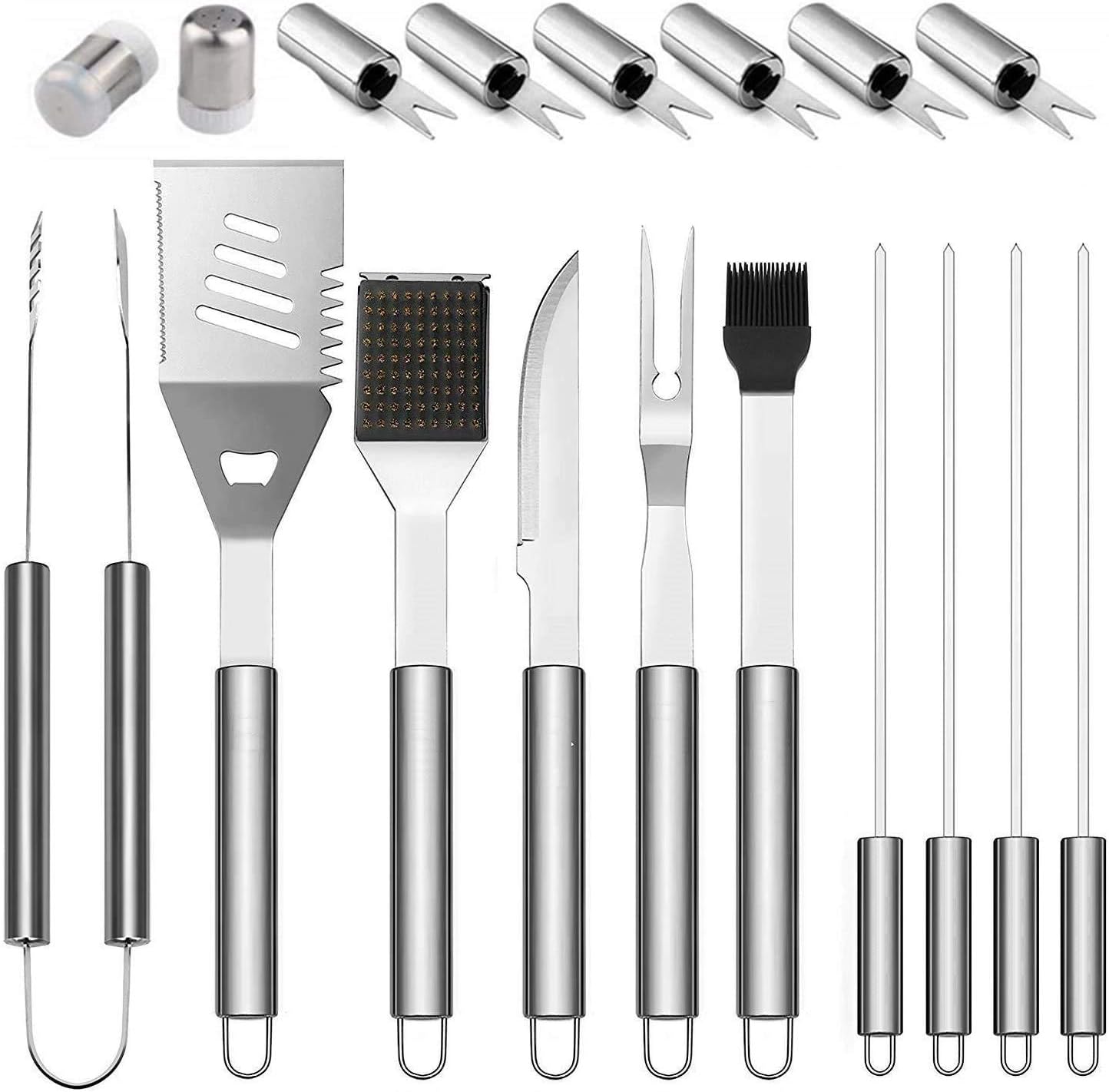 مجموعة أدوات لشواء مكونة من 18 قطعة، معدات طهي للشواية المسطحة