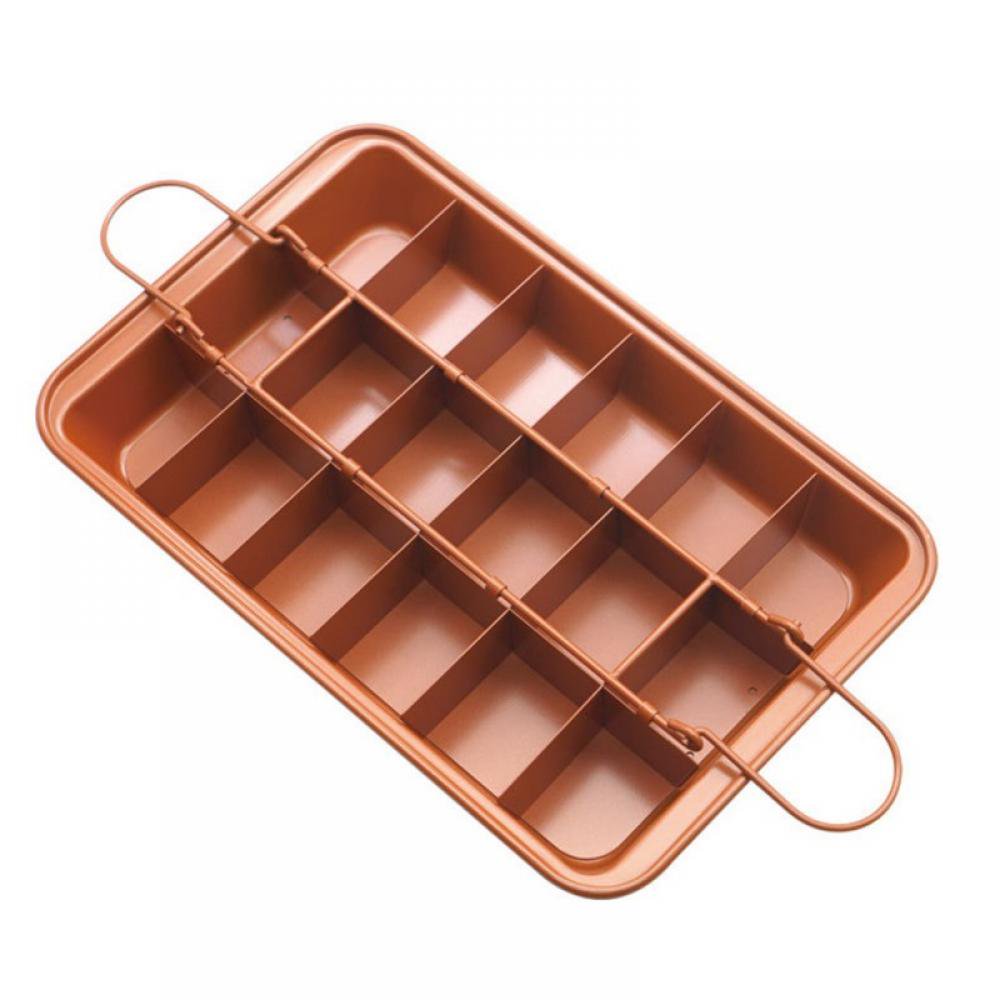 18 Pre-cut Brownies Baking Pan, Non-stick Brownie Pan with Dividers