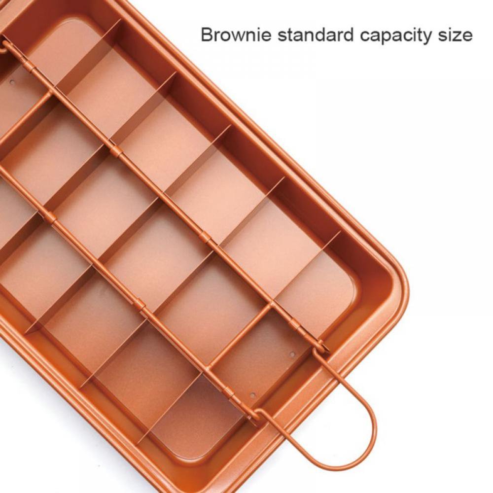 18 Pre-cut Brownies Baking Pan, Non-stick Brownie Pan with Dividers